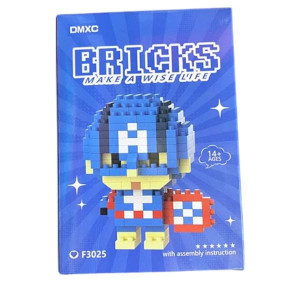 Конструктор BRICKS 3Д “Мульт герои” Капитан Америка лего 6 см. Photo 2